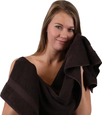 Produktbild von Betz Handtuch PREMIUM 100% Baumwolle 50x100 cm Gesicht- Hände- Körper- Handtuch Farbe - dunkelbraun