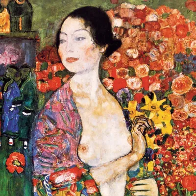Produktbild von Gustav Klimt Kunstdruck Bild - Die Tänzerin, 1916 (70 x 70 cm)