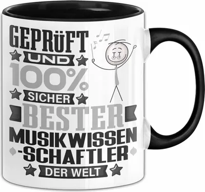 Produktbild von Musikwissenschaftler Geschenk Lustiger Spruch für Musikwissenschaftler Geschenkidee Bester Musikwissenschaftler Der Welt (Schwarz)