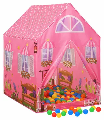 Produktbild von vidaXL Kinder-Spielzelt mit 250 Bällen Rosa 69x94x104 cm