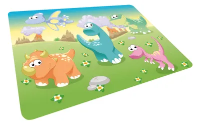 Zdjęcie produktu dla Oryginalny dywan zielony 120x160 cm - Dinozaury