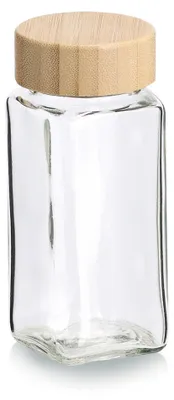 Produktbild von Zeller Present 19064, Gewürzglas, Transparent, Glas, Polypropylen (PP), Bambus, 0,12 l, Abnehmbarer Deckel, 45 mm