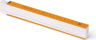 Image de Metrie, mètre pliant Block-52, blanc-orange clair, 2 m