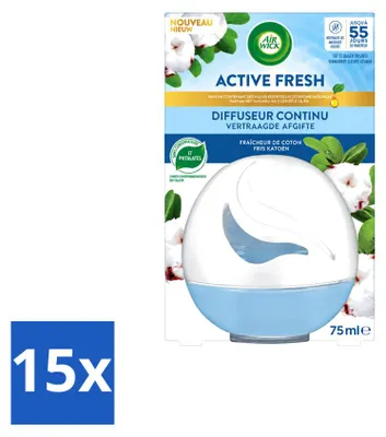 Zdjęcie produktu dla 15 sztuk odświeżacza powietrza Air Wick Deco Sphere, zapach bawełny, pojemność 75 ml - zestaw ekonomiczny