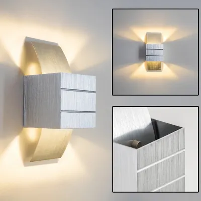 Produktbild von Arnaz »Arnaz« Wandlampe eckige aus Metall in Aluminium