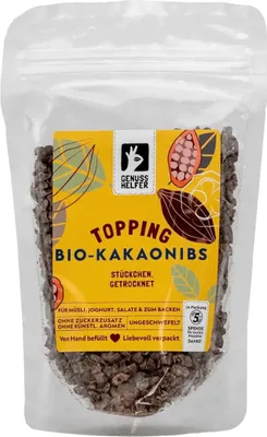 Produktbild von Kakaonibs , Topping für Müsli, Smoothie-Bowls & Desserts, zuckerfrei, getrocknet, 100g