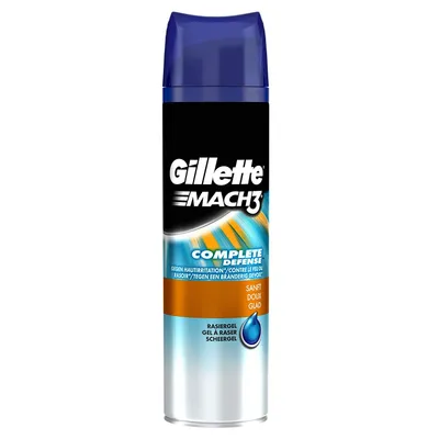 Produktbild von Gillette Mach3, Rasiergel, 200 ml, Aqua, Glycerin, Palmitic Acid, triethanolamine, isopentane, Glyceryl Oleate, stearic acid,...