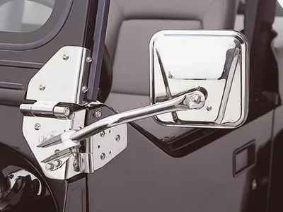 Zdjęcie produktu dla Zestaw lusterek zewnętrznych Jeep ze stali nierdzewnej CJ Wrangler YJ