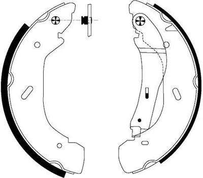 Produktbild von TEXTAR Bremsbackensatz Trommelbremse Hinten für FORD TRANSIT Bus (FD, FB, FS, FZ, FC) 280mm 91058600