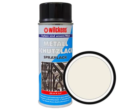 Produktbild von Wilckens Metallschutzlack Spray 2in1 Weiß 400ml glattes Finish für Reparatur