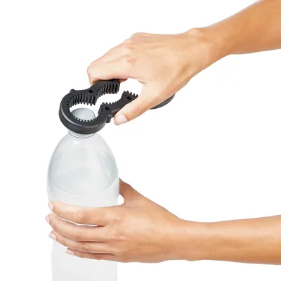 Imagen del producto de Vitility 70210080, Abrebotellas multifuncional, Negro, Goma