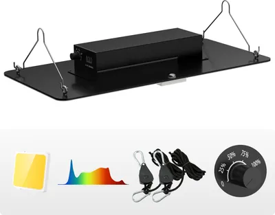 Produktbild von SucceBuy LED-Wachstumslicht, 200 W dimmbare Vollspektrumlampe, leistungsstarke Samsung-Dioden für Zimmerpflanzen, Setzlinge, Wachstum und Blüte, Gewächshausanbau, Daisy-Chain-Treiber für 2 x 4/3 x 3 Fuß großes Wachstumszelt