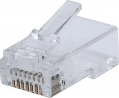 Image de Intellinet 791090, RJ45, transparent, polycarbonate, Cat6, 22/24, or