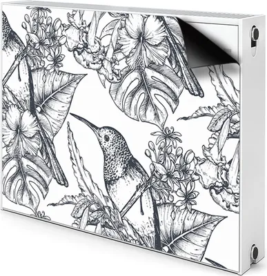 Produktbild von Magnet Heizkörperabdeckung Heizkörperverkleidung Verkleidung Abdeckung 80x60 cm - Gezeichnet, Vögel