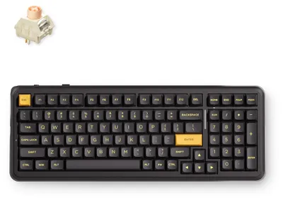 Image de Clavier mécanique sans fil MCHOSE K99 V3, modèle noir et or