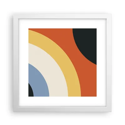 Produktbild von Gerahmtes Poster - Weißer Rahmen - Abstraktion die Farben Radius - 30x30 cm - Wand Bild - Wanddeko - Wandbilder - Wandposter - Bilderrahmen - Bilder - Kunstdruck - Wandbild - P2WAC30x30-4267