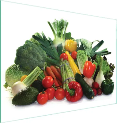 Image de Planche à découper en verre 40x30 Légumes
