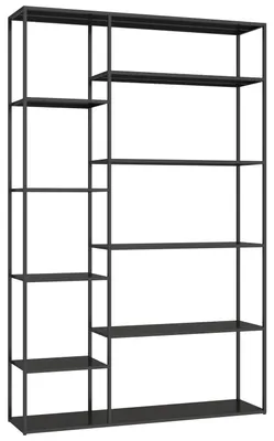 Image de Bibliothèque en métal 189cm noire ELISABETH