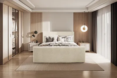 Produktbild von Kaiser Möbel Boxspringbett mit bettkasten und topper LAMM stoff Sven Ecru 180x200 cm H3