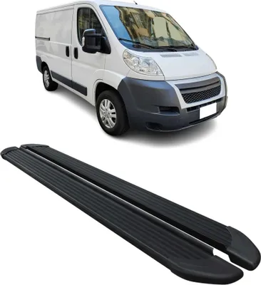 Image de Marchepieds Latéraux pour Fiat Ducato 2006-2025 Aluminium Noir L1 Court 2Pcs