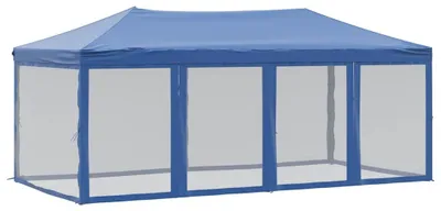 Productafbeelding van vidaXL Partytent, inklapbaar met zijwanden, blauw, 3x6 meter