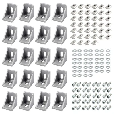Produktbild von 20 Stück Eckverbindungen für Aluminiumprofile