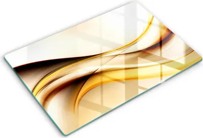 Produktbild von Glasschneideplatte - Herdabdeckplatte - 80x52 cm -Schneidebrett - Spritzschutz -Abstraktionsrauchlinien