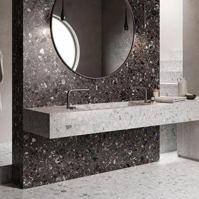 Produktbild von CASA39 Fliesen Terrazzo Schwarz 30x60 cm Casalgrande Padana Terrazzotech