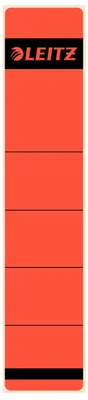 Zdjęcie produktu dla Leitz 1643-00-25 1643 Rückenschilder - Papier, kurz/schmal, 10 Stück, rot