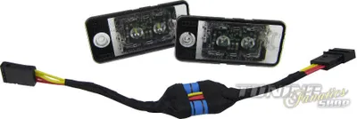 Zdjęcie produktu dla 2x oryginalne oświetlenie tablicy rejestracyjnej Audi LED + kabel adaptera połączenia CanBus #8P