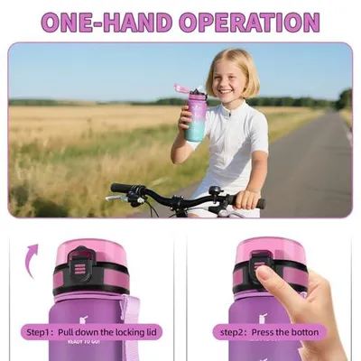 Produktbild von Trinkflasche Kinder 500ML Mulbijeo, Auslaufsicher, BPA-frei, Sportflasche mit