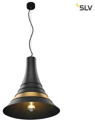 Image de SLV Bato 45 Lampe à suspendre Noir, laiton SLV 1001265