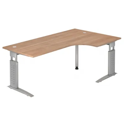 Produktbild von UNDA 82 S - 200 x 120 Nussbaum/Silber höhenverstellbar