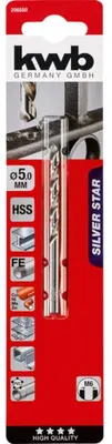 Image de kwb 206550 HSS Metal twist drill bit 5 mm Total length 86 mm DIN 338 Cylinder shank 1 pc(s)