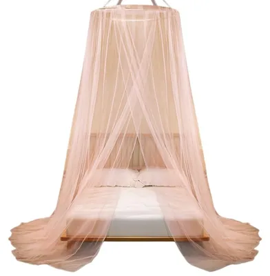 Produktbild von INF Hängendes Kuppel-Moskitonetz Polyester mit Stahlrahmen 115cm x 180cm Rosa