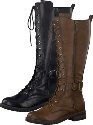 Produktbild von Tamaris Damen Stiefel Schnürstiefel Langschaft 1-25510-27, Größe:38 EU, Farbe:Schwarz