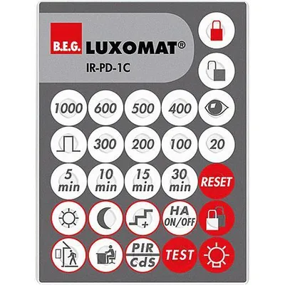 Produktbild von BEG Fernbedienung Luxomat IR-PD-1C 92520 für Präsenzmelder PD11-M-1C flat
