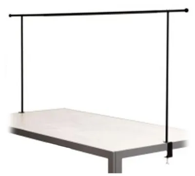 Image de Barre décoration de table ajustable - L 250 cm x l 4 cm x H 90 cm - Noir
