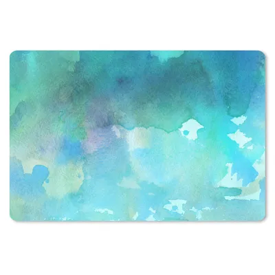 Produktbild von MuchoWow® Schreibtischunterlage Aquarell - Grün - Blau 60x40 cm - XXL Mauspad - Großes Mauspad