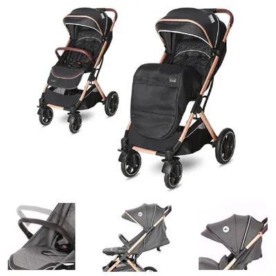 Produktbild von Lorelli Kinderwagen Storm Buggy, Fußabdeckung, PolyurethanRäder, Sonnendach, verstellbar black