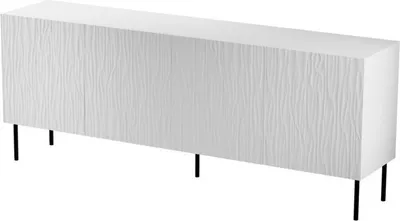 Produktbild von Truhlica JUNGLE 190x40,5x74,5 biela matná + čierne nohy