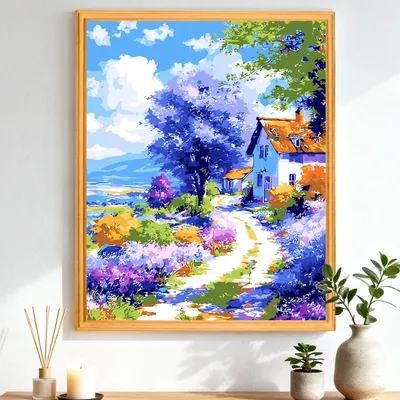 Malerei nach Zahlen 40x50 cm Landschaft DIY Set für Erwachsene
