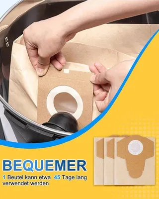 Image de Sacs pour aspirateur 12 L, lot de 10, résistants, pour les déchets ménagers
