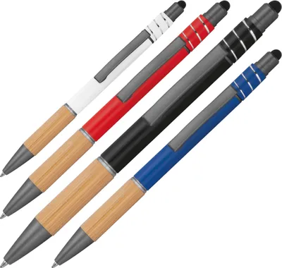 Produktbild von 4 Fidget Touchpen-Kugelschreiber / aus Metall / 4 Farben