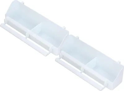 Obrázek produktu pro sada 2 ptačích vaniček a krmítek, prodloužená, velká plastová krmítka s háčky pro ptáky, holuby a včely