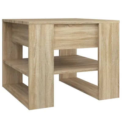 Immagine prodotto di Tavolino in rovere Sonoma 55,5x55x45 cm Materiale a base di legno