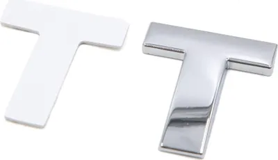 Produktbild von Metall T Buchstabe Alphabet Aufkleber Emblem Abzeichen Abziehbild Auto silbern