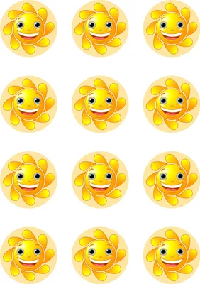 Produktbild von Muffinaufleger Cupcakes Muffins Kindergeburtstag Sonne S01 (Zuckerpapier)