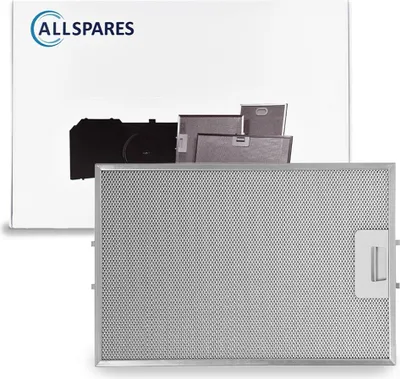 Produktbild von AllSpares Metallfilter für Dunstabzugshauben geeignet für , Pelgrim  AS-MF180, 88019355, 23865 (365x246x9mm)