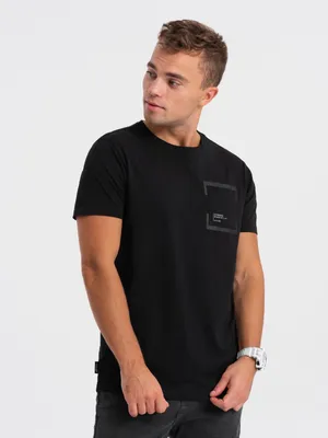 Produktbild von Ombre Clothing Kurzarmhemd für Männer Themphie schwarz L
